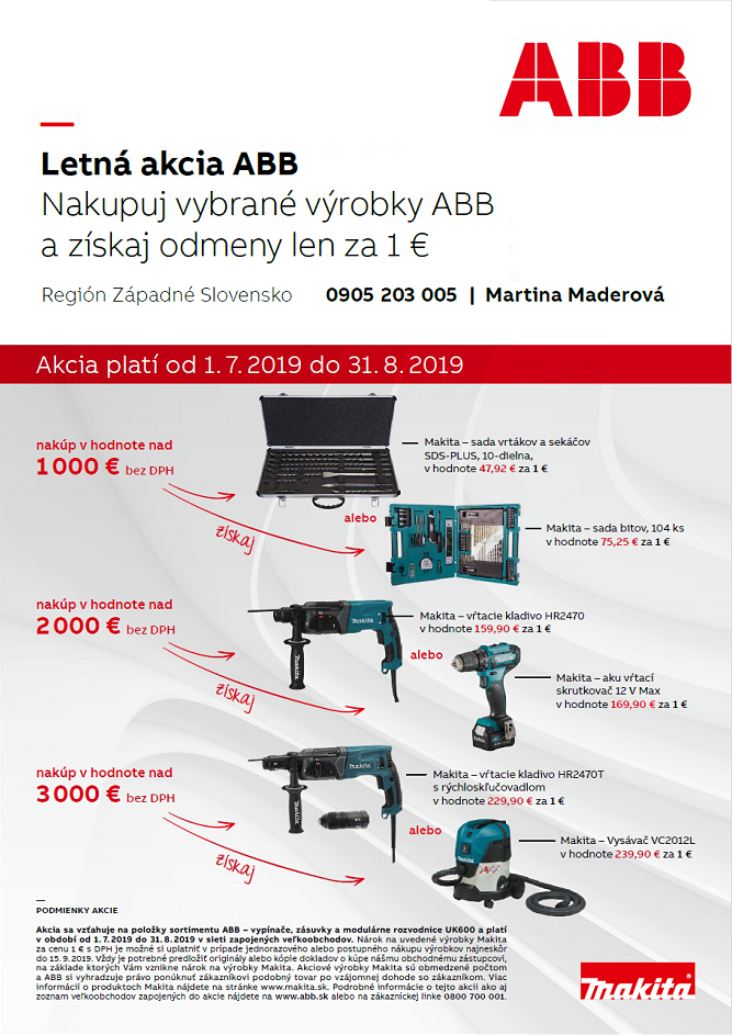 ABB,letná akcia, MAKITA
