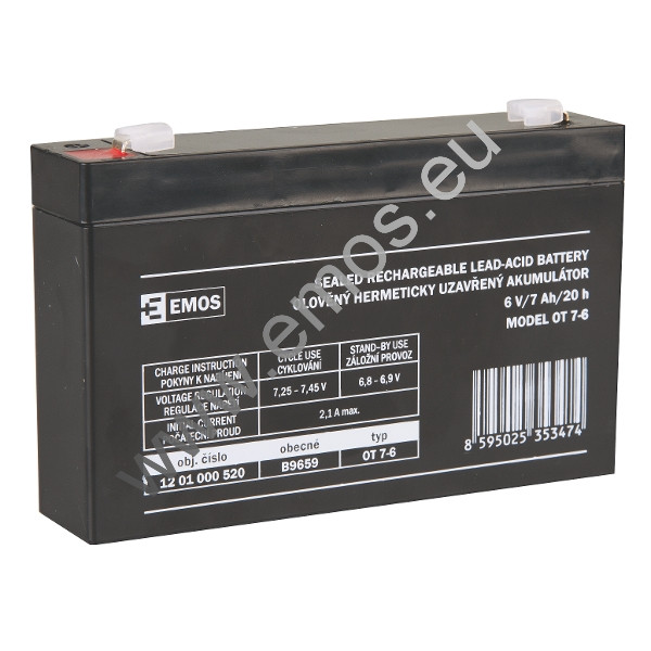 Akumulátor GT6V-7Ah olovený B9659 1201000520