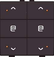 Spínač NHC 6-násobný ovládač+LED 2x žalúzia - DARK BROWN 124-52036