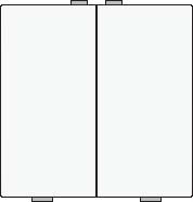 Spínač 154-51002 NHC 2-násobný ovládač - WHITE COATED 154-51002