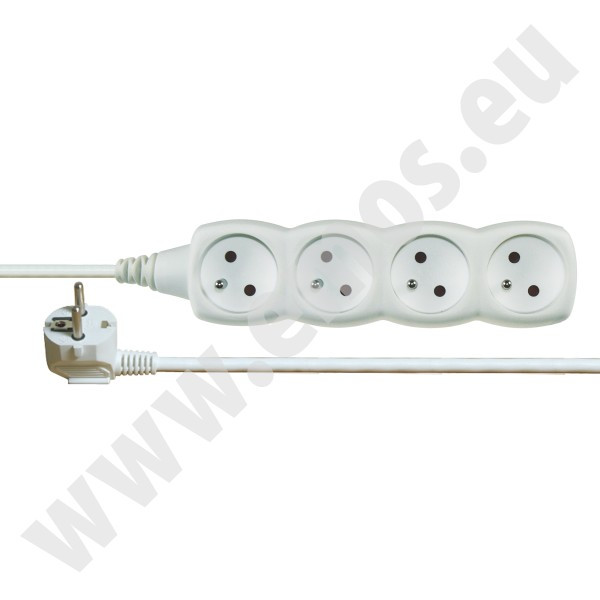 Predlžovačka P0417 4Z 7M (H05VV-F3G1mm2) biela P0417 1902040700