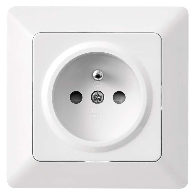 Zásuvka French 1-násobná IP20 biela A6001.0 1906010502