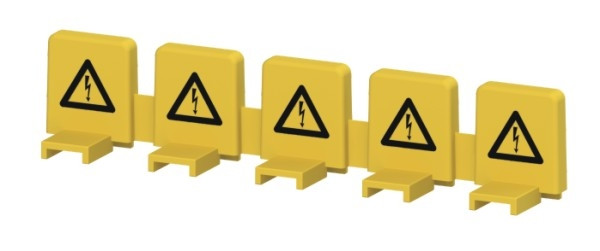 Kryt EKD-5 vývodov pre všetky typy prepoj. líšt, 5 pól, žltý 43147