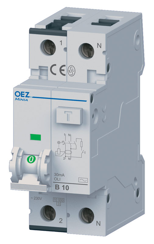 Chránič OLI-16B-1N-030A s nadprúdovou ochranou 230V 10kA, char. A 38294