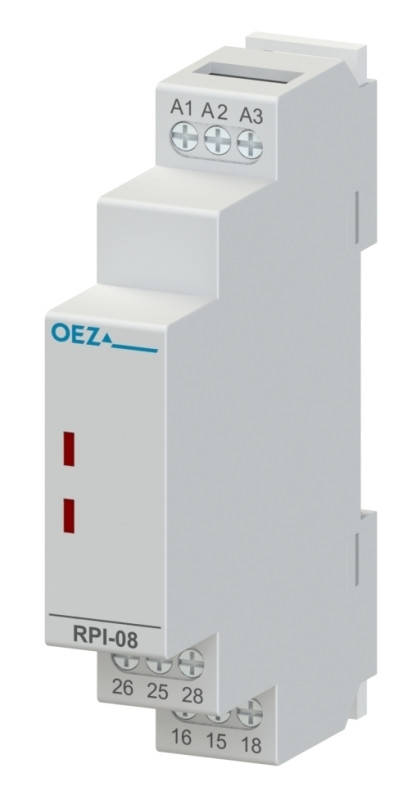 Relé RPI-08-002-X230-SE 2x 8A, 24V AC/DC, 230V AC , sign. zelená 43252
