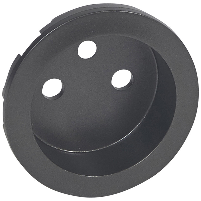 Kryt CÉLIANE zásuvka 2P+T D.O. s clonkami grafit 067912