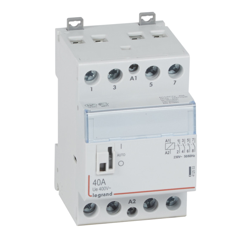 Stýkač 40A 4NO, 230V AC, 3M inštalačný, s ručným ovl. 412553