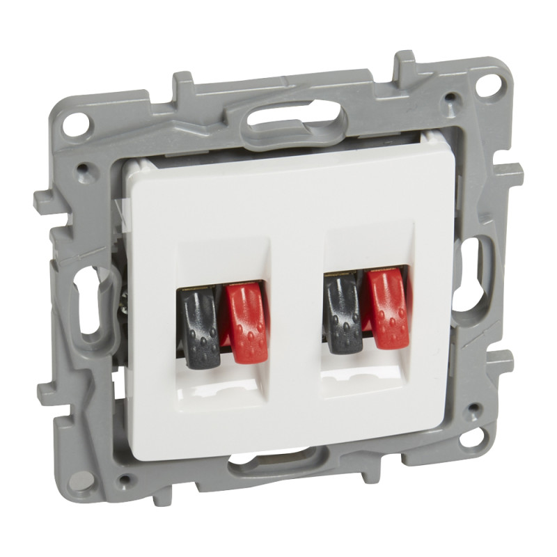 Zásuvka NILOE reproduktorová dvojitá biela 764581