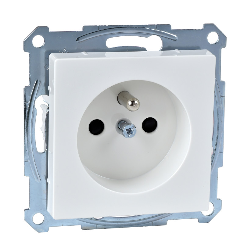 Zásuvka MTN2600-0319 2P+PE System M, biela POLAR WHITE MTN2600-0319