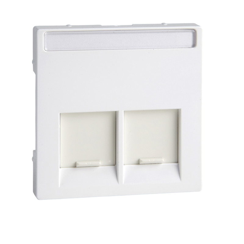 Kryt MERTEN System M dát.zásuvky 2xRJ45, ACTIVE biely MTN469925