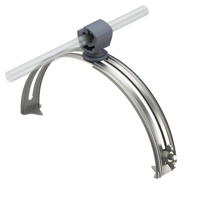 Držiak 132 K-VA vedenia, fi.8-10mm, nastav. 185-260mm, plast+V2A (PV 15) 5202515