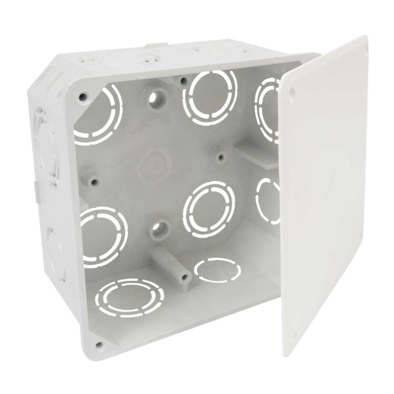 Škatuľa KO 100_KA inštalačná 107x107x50mm pod omietku s viečkom sivá 8595057600133