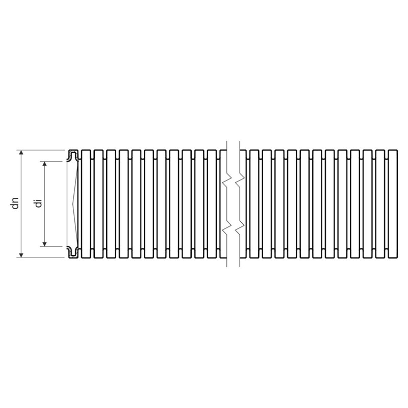 Rúrka 2325/LPE-1 F1.U ohybná čierna UV EN 320N 8595568902504