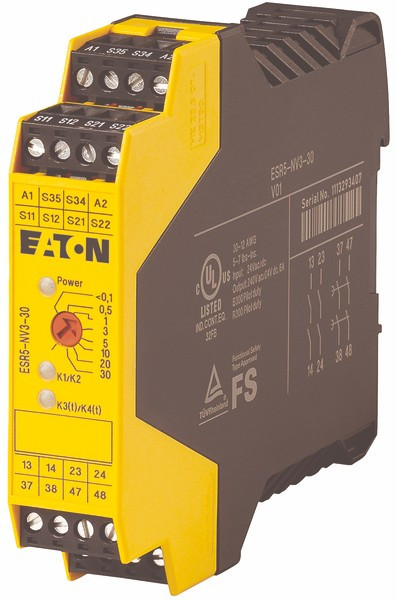 Relé ESR5-NV3-30 elektronické bezpečnostné, 24V DC, 3 zap. kont., 2kanál oneskorené, PL e 118705