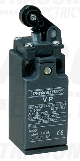 Spínač VP121 koncový s pákovou kladkou, 1 spín. + 1 rozpín. kontakt VP121