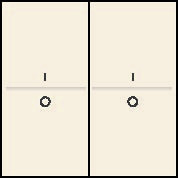 Kryt 100-00008  BUS / RF  2x1/2 ""I-O"" CREAM 100-00008
