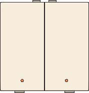 Sp�na� 100-52002  NHC 2-n�sobn� ovl�da� + LED - CREAM 100-52002