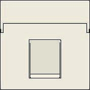 Kryt 100-65100  Stredov� kryt dataz�suvky 1xRJ-CREAM 100-65100