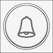 Kryt 101-64007  Stredov� kryt tla�idlo 6A, piktogram zvon�ek, WHITE 101-64007