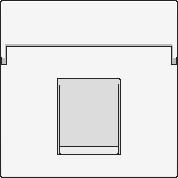 Kryt 101-65100  Stredov� kryt dataz�suvky 1xRJ-WHITE 101-65100