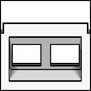 Kryt 101-65400  �ikm� dataz�suvky 2xRJ-WHITE 101-65400