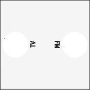 Kryt 101-69702  Stredov� kryt TV+R-WHITE 101-69702