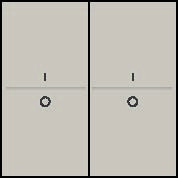 Kryt 102-00008  BUS / RF  2x1/2 ""I-O"" LIGHT GREY 102-00008