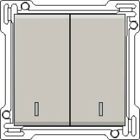 Kryt 102-61507  2x1/2 s okienkom LIGHT GREY 102-61507