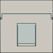 Kryt 102-65100  Stredov� kryt dataz�suvky 1xRJ-LIGHT GREY 102-65100