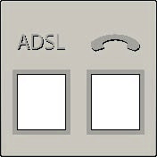 Kryt 102-69091  Stredov� kryt ADSL-TEL LIGHT GREY 102-69091