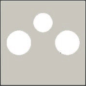 Kryt DOPREDAJ / 102-69551  z�suvky TV+R+SAT-LIGHT GREY 102-69551