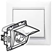 Z�suvka Va-Bi 1x2P+T IP44 biela SCHUKO 774220