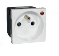 Z�suvka MOSAIC M/45  s P.O. 2P+T, 2modul, BIELA S77140