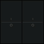 Kryt 122-00008  BUS / RF  2x1/2 ""I-O"" ANTHRACITE 122-00008
