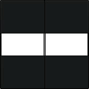Kryt 122-00012  BUS / RF  2x1/2 TEXT ANTHRACITE 122-00012