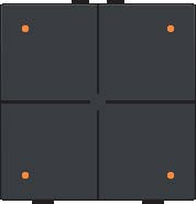 Sp�na� 122-52004 NHC 4-n�sobn� ovl�da�+LED  - ANTHRACITE 122-52004