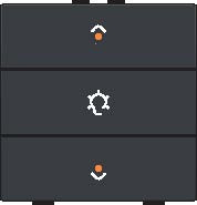 Sp�na� 122-52043  NHC 3-n�sobn� ovl�da�+LED 1x stmievanie - ANTHRACITE 122-52043