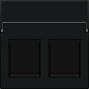 Kryt 122-65200  Stredov� kryt dataz�suvky 2xRJ-ANTHRACITE 122-65200