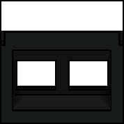 Kryt 122-65400  �ikm� dataz�suvky 2xRJ-ANTHRACITE 122-65400