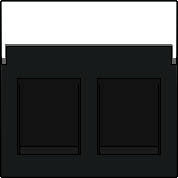 Kryt 122-65600  dataz�suvky s priesvitn�m  pop. �t�tkom 2xRJ-ANTHRACITE 122-65600