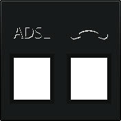 Kryt 122-69091  Stredov� kryt ADSL-TEL-ANTHRACITE 122-69091