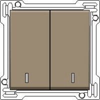 Kryt 123-61507  2x1/2 s okienkom BRONZE 123-61507