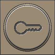 Kryt 123-64009  Stredov� kryt tla�idlo 6A -k���-BRONZE 123-64009