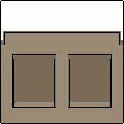 Kryt 123-65600  dataz�suvky s priesvitn�m  pop. �t�tkom 2xRJ-BRONZE 123-65600