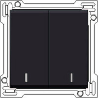 Kryt 124-61507  2x1/2 s okienkom DARK BROWN 124-61507