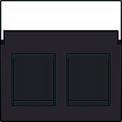 Kryt 124-65600  dataz�suvky s priesvitn�m  pop. �t�tkom 2xRJ-DARK BROWN 124-65600