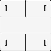 Kryt 154-40150  stredov� 4xbezpot.tla�idlo 24V+LED-WHITE COATED 154-40150