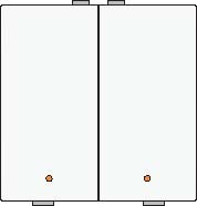 Sp�na� NHC 2-n�sobn� ovl�da� + LED - WHITE COATED 154-52002