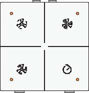 Sp�na� NHC 4-n�sobn� ovl.ventil�cie +LED 4-r�chlosti - WHITE COATED 154-52054