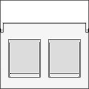 Kryt 154-65600  dataz�suvky s priesvitn�m  pop. �t�tkom 2xRJ-WHITE COATED 154-65600